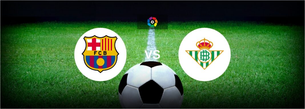 Barcelona vs Real Betis in La LigBarcelona vs Real Betis in La Liga at Camp Noua at Camp Nou